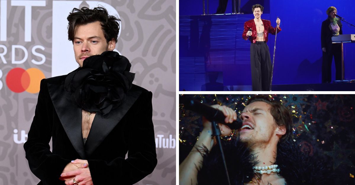 Harry Styles lovit pe scena cu un obiect