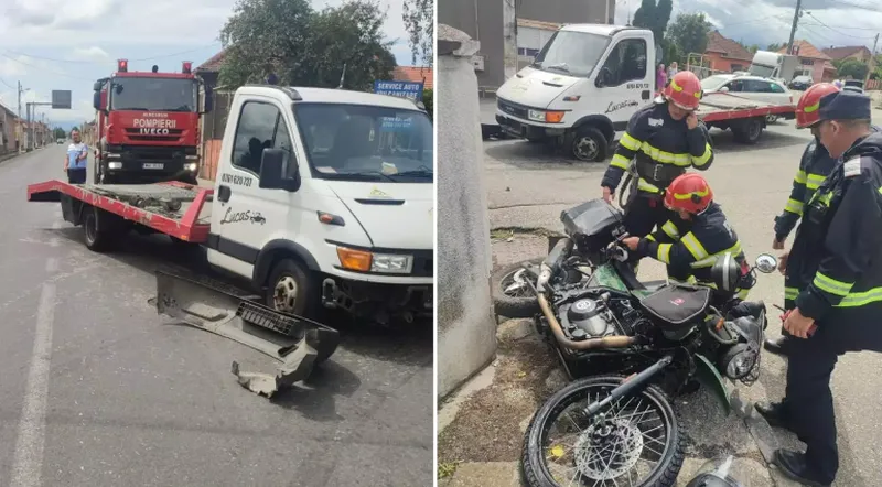CRBL a suferit un accident de motocicletă în Hunedoara.