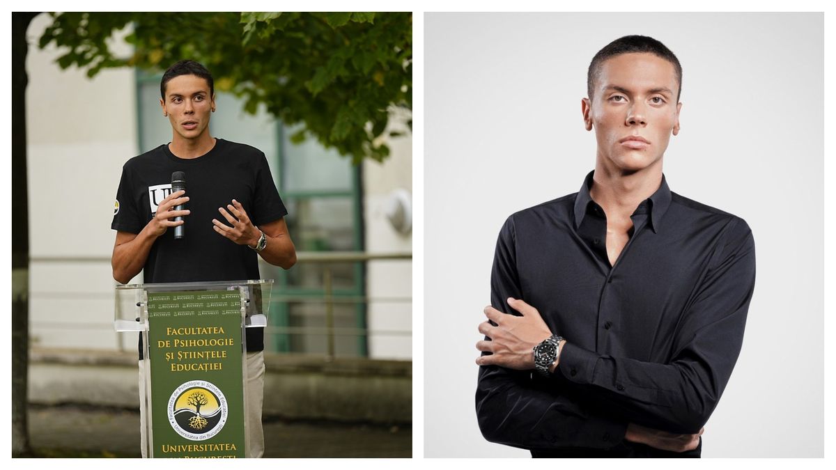 David Popovici a ţinut un discurs în faţa profesorilor de la Facultatea de Psihologie şi Ştiinţele Educaţiei
