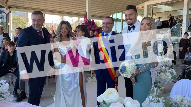 Exclusiv! Primele imagini de la nunta lui Bursucu cu Andreea. Ce ținute au purtat mirii