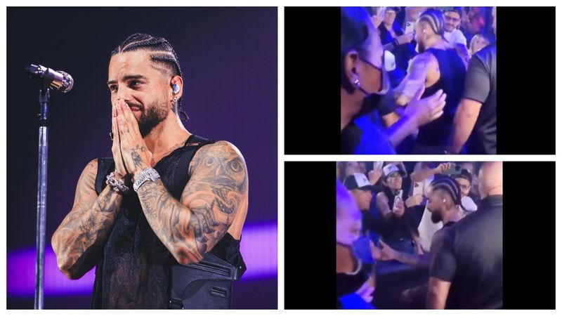Maluma și-a pierdut cumpătul! Artistul columbian a agresat un fan care l-a prins de braț la un concert &icirc;n Statele Unite - VIDEO