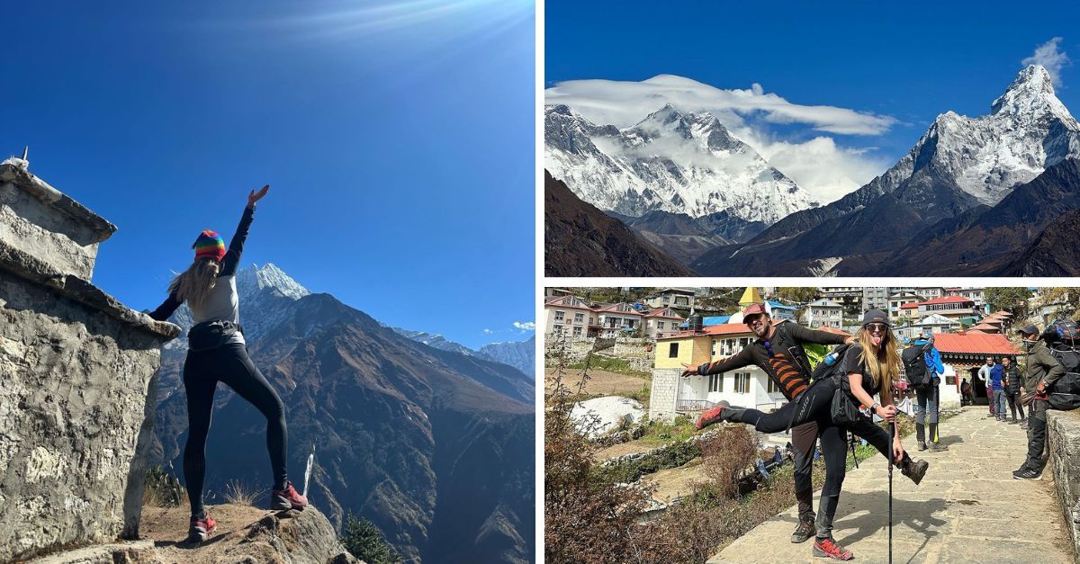 Delia si sotul ei, pe muntele Everest