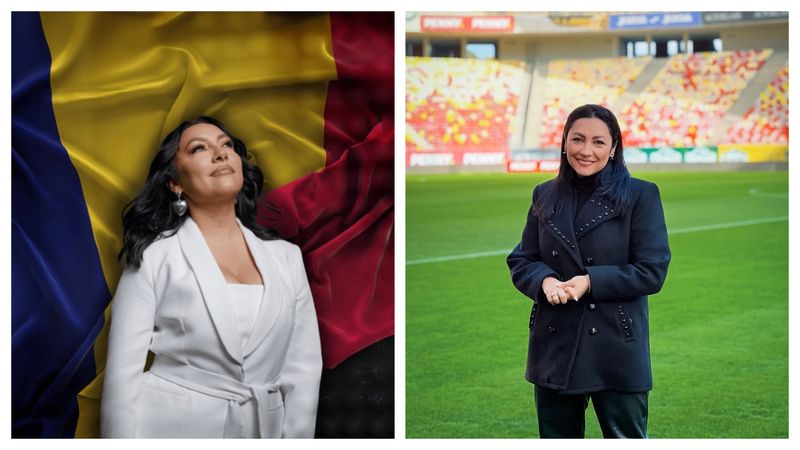 Andra a cântat Imnul Național la meciul Romania vs. Elveția 
