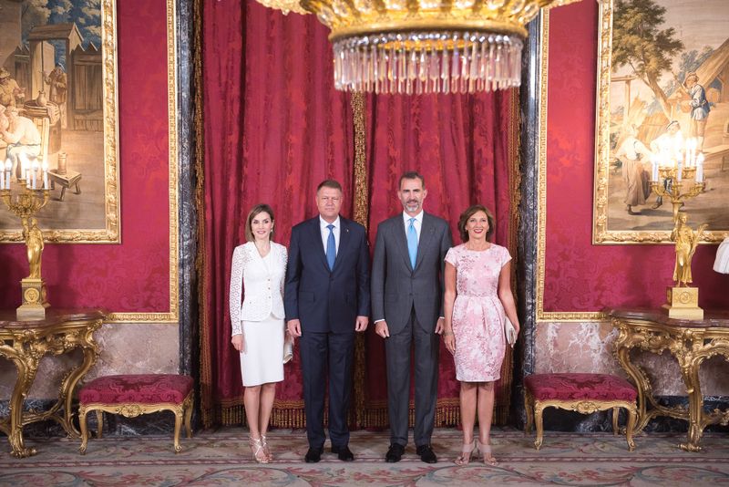 Klaus Iohannis alături de Regina Letizia a Spaniei și Regele Felipe al VI-lea