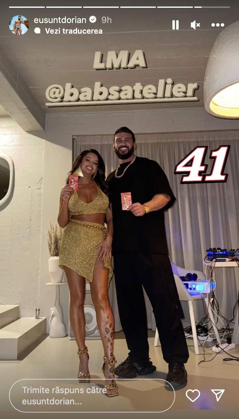 Dorian Popa a postat o fotografie alături de Babs