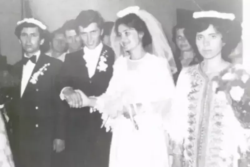 Nea Mărin și soția lui, în ziua nunții, în urmă cu 45 de ani: