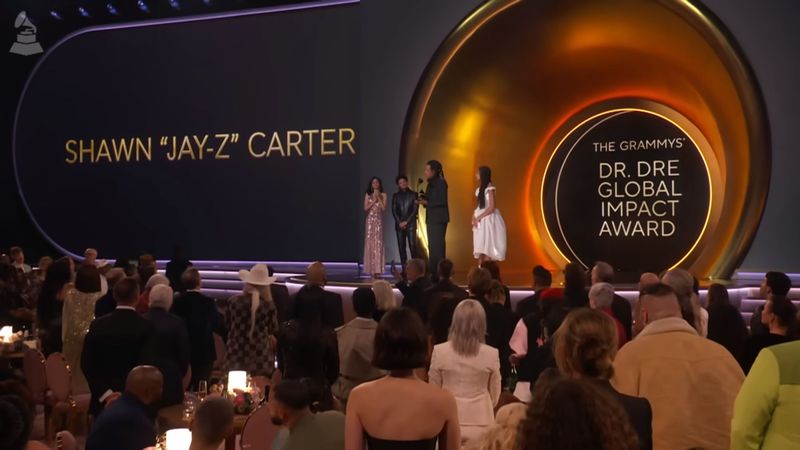 Jay Z a impreuna cu Blue Ivy pe scena premiilor Grammy 2024
