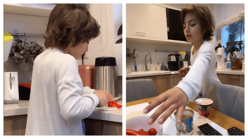 Toma i-a pregătit micul dejun tatălui său, Horia Brenciu