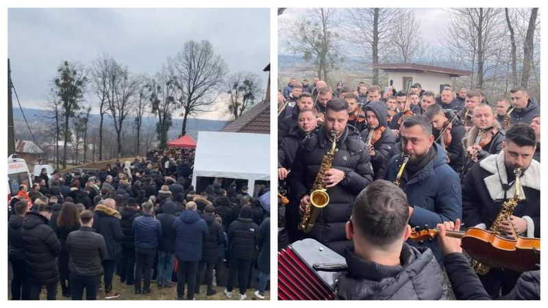 Sute de persoane au fost prezente la înmormntarea lui Gabi Stângău