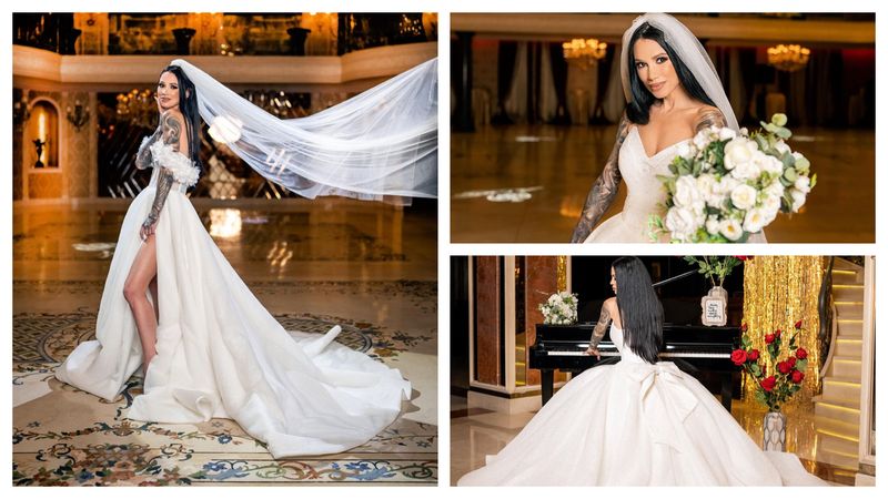 Primele imagini cu rochia de mireasă a Roxanei Vancea 