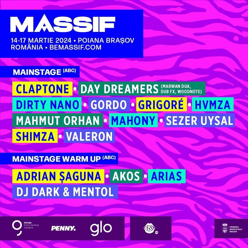 Lista artistilor la Festivalul Massif 2024