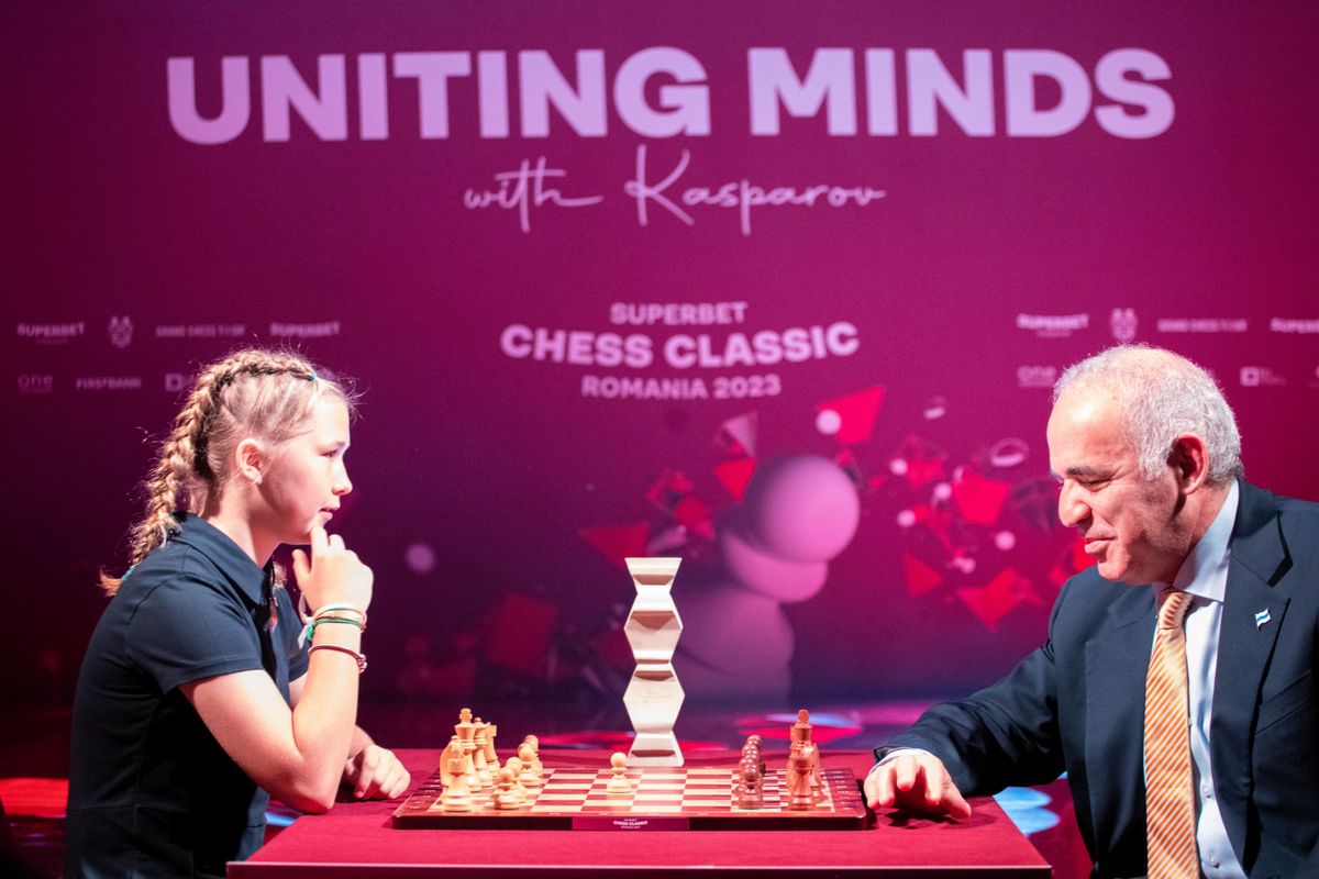 Garry Kasparov la un meci de sah