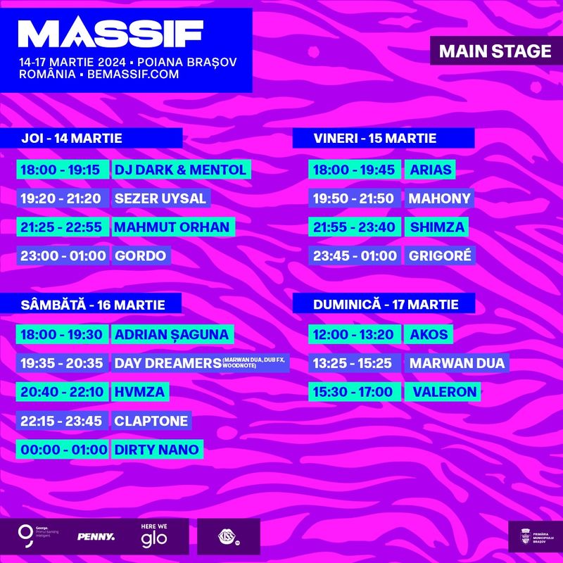 Programul festivalului Massif 2024