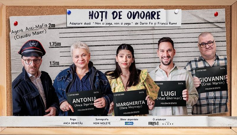 Vlad Gherman și Oana Moșneagu au ajuns la Poliție, după spectacolul ”Hoți de onoare”