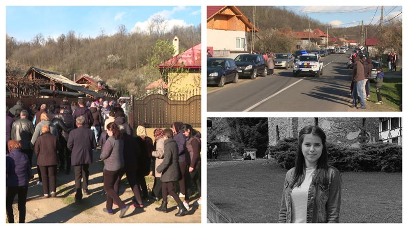 Sute de oameni s-au strâns pentru a-și lua rămas bun de la Andreea