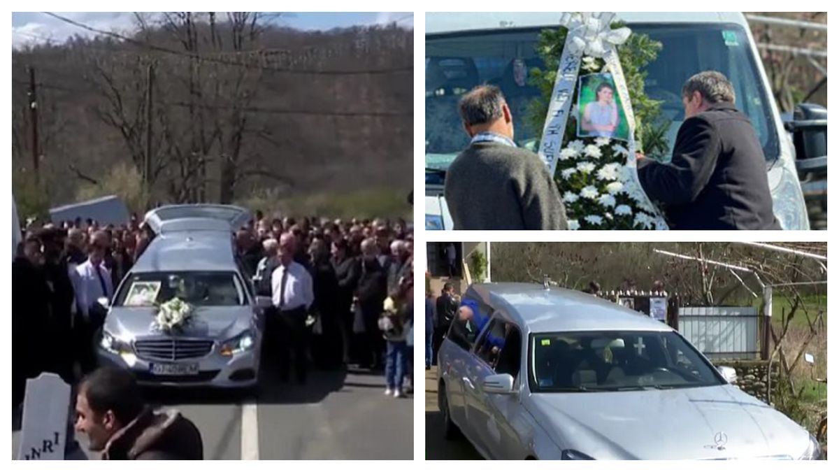 Primele imagini de la înmormântarea Andreei