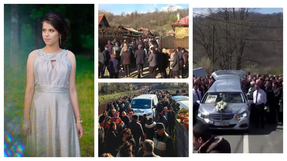 Imaginile durerii! Mama Andreei Morega a leșinat la înmormântarea fiicei sale. Cadrele medicale au intervenit imediat