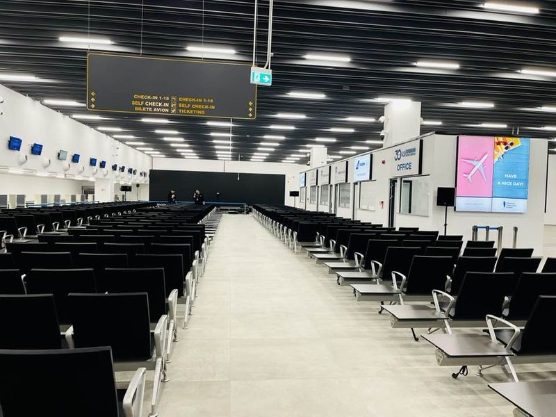 Noul Terminal Schengen de la Timisoara sala de asteptare