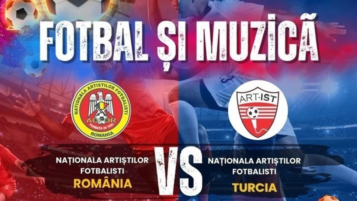 meciul amical între Naţionala Artiştilor Fotbalişti din România şi Nationala Artiştilor Fotbalişti din Turcia.