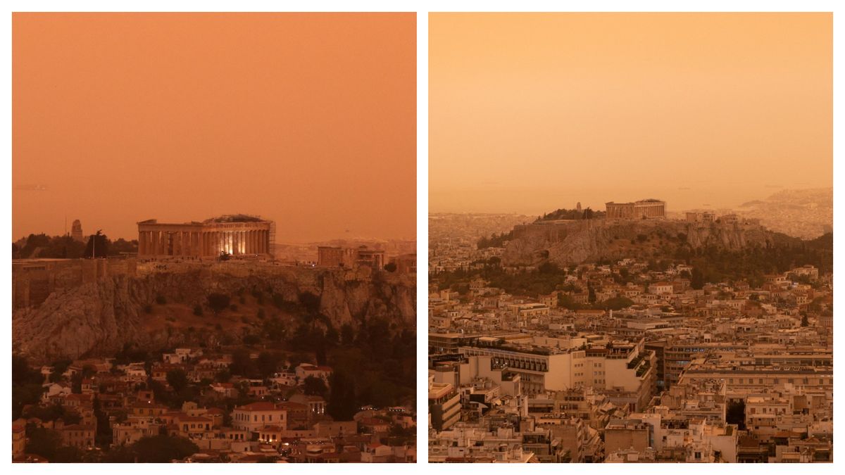 Praful saharian a acoperit Grecia