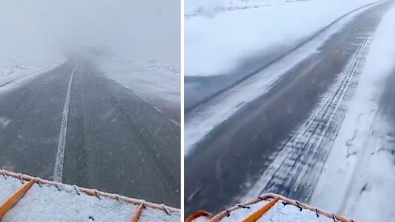 Ninge pe Transalpina! Apel al drumarilor către şoferi: Nu vă deplasaţi &icirc;n zonele montane dacă nu aveţi autovehiculele echipate corespunzător