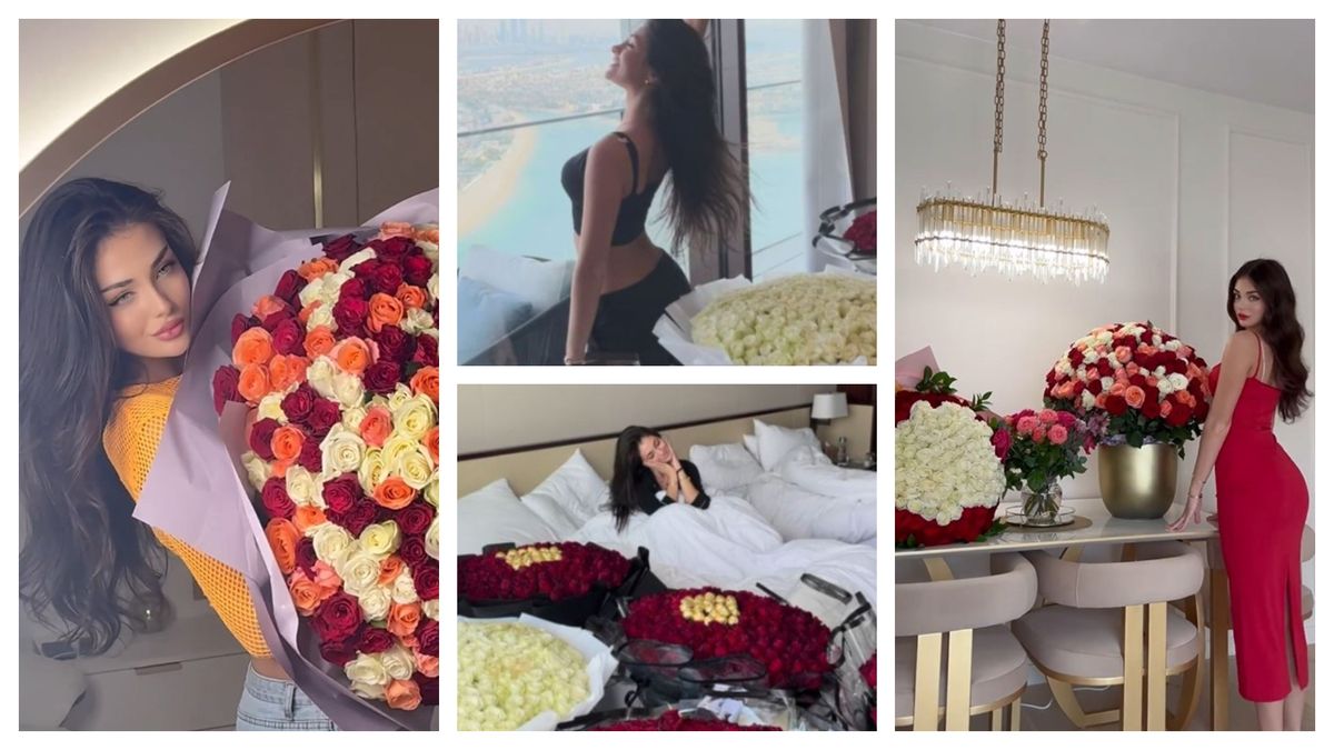 Andreea Bostănică și buchetele de flori
