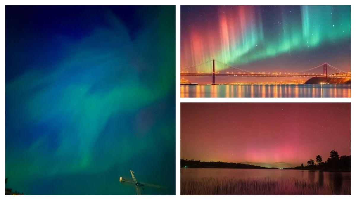 Aurora boreală a luminat noaptea într-un spectacol rar 