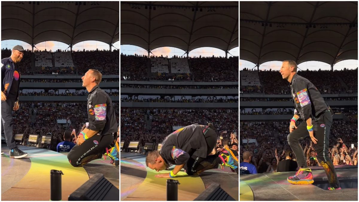 Chris Martin, liderul formației Coldplay, și-a uimit fanii! Gestul surprinzător făcut pe Arena Națională: "Este minunat să fim în sfârşit aici"