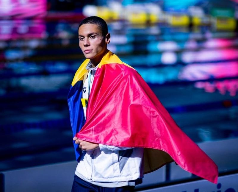 David Popovici a câştigat a doua oară consecutiv titlul european la 100 m liber