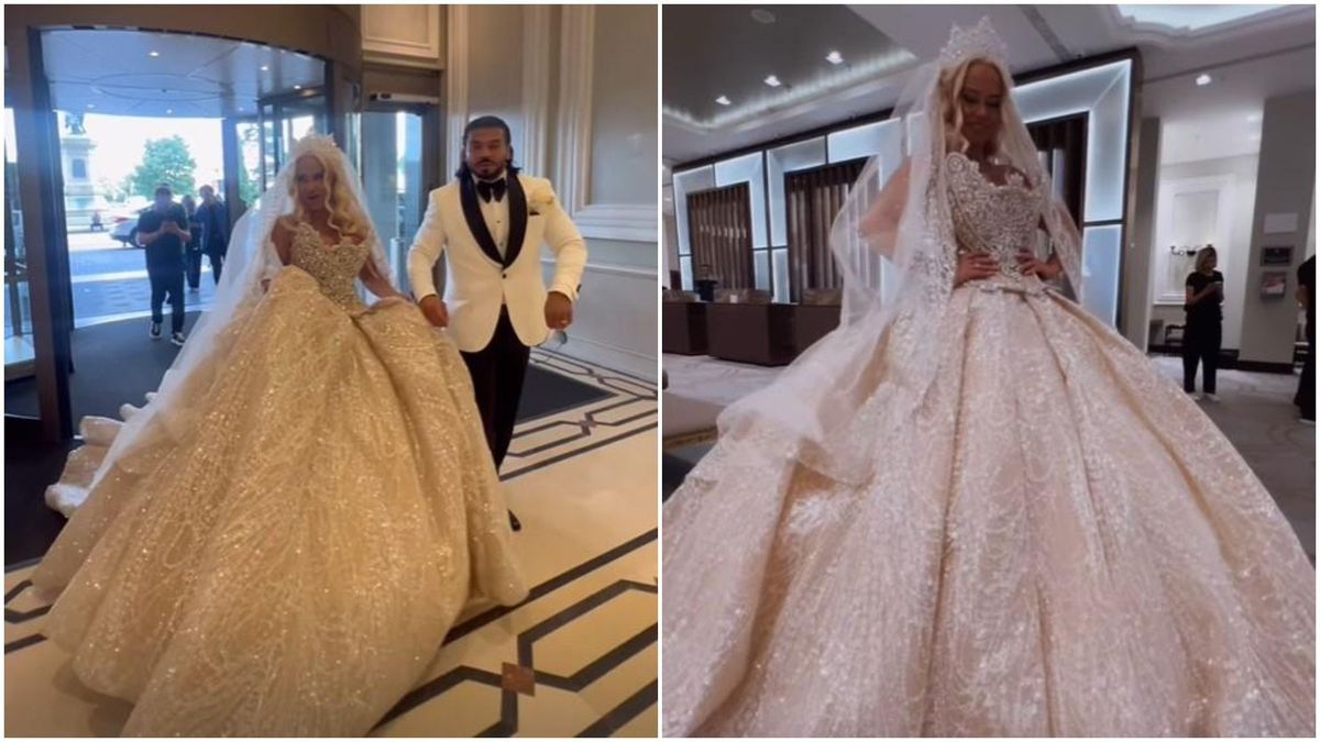 Anda Adam și Yosif Mohaci, atmosferă incendiară la propria nuntă.