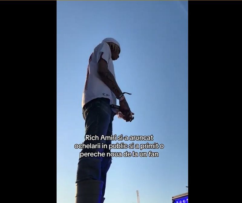 Rich Amiri și-a aruncat ochelarii de 2000 de euro în public la „Beach, Please!” 