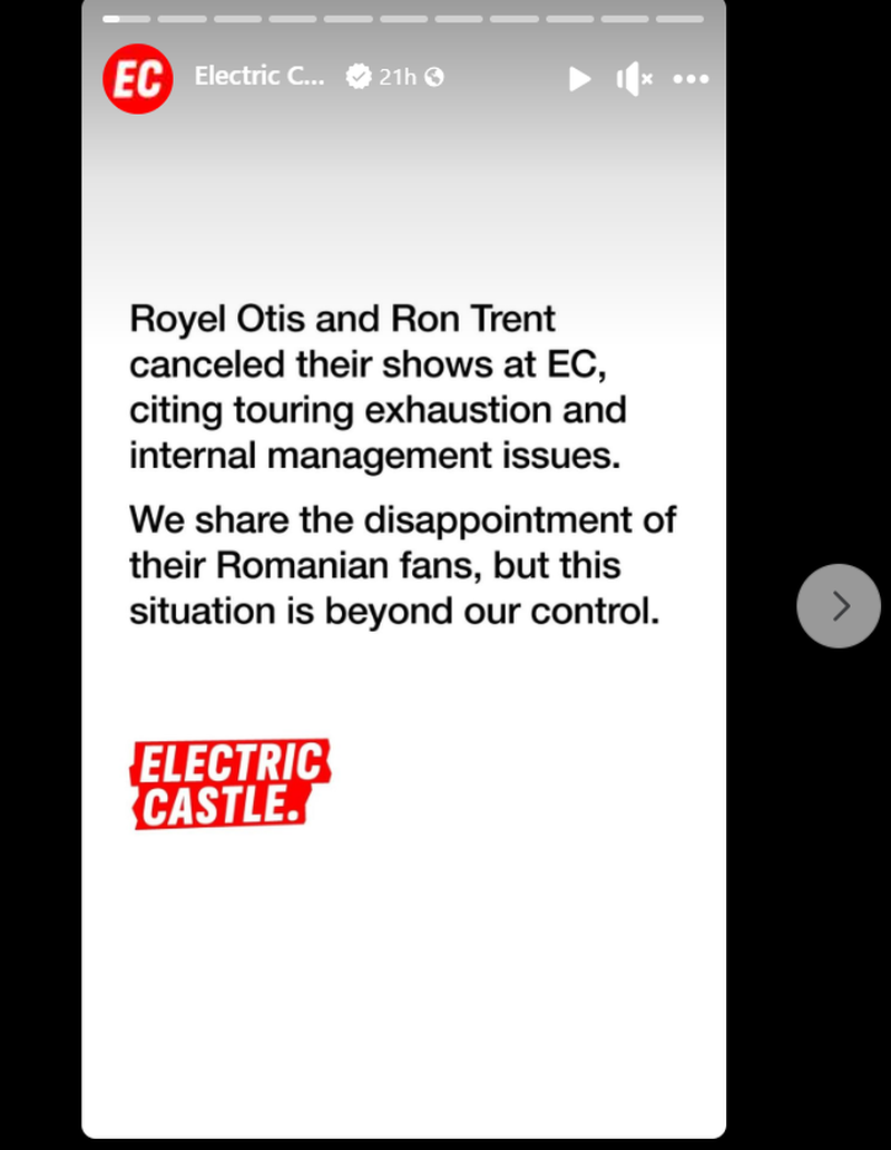 Electric Castle 2024 concert anulat