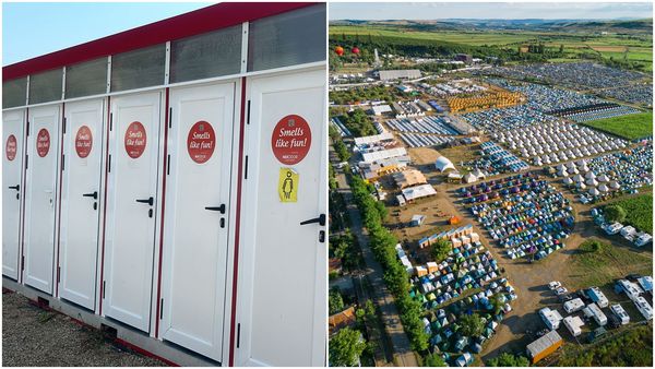 FOTO EXCLUSIV! Un festivalier a intrat în baia destinată zonei de corturi de la Electric Castle și a rămas fără cuvinte