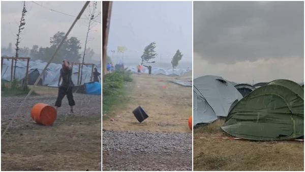 VIDEO EXCLUSIV! Ploaia torenţială și rafalele de v&acirc;nt au făcut prăpăd &icirc;n campusul Electric Castle 2024