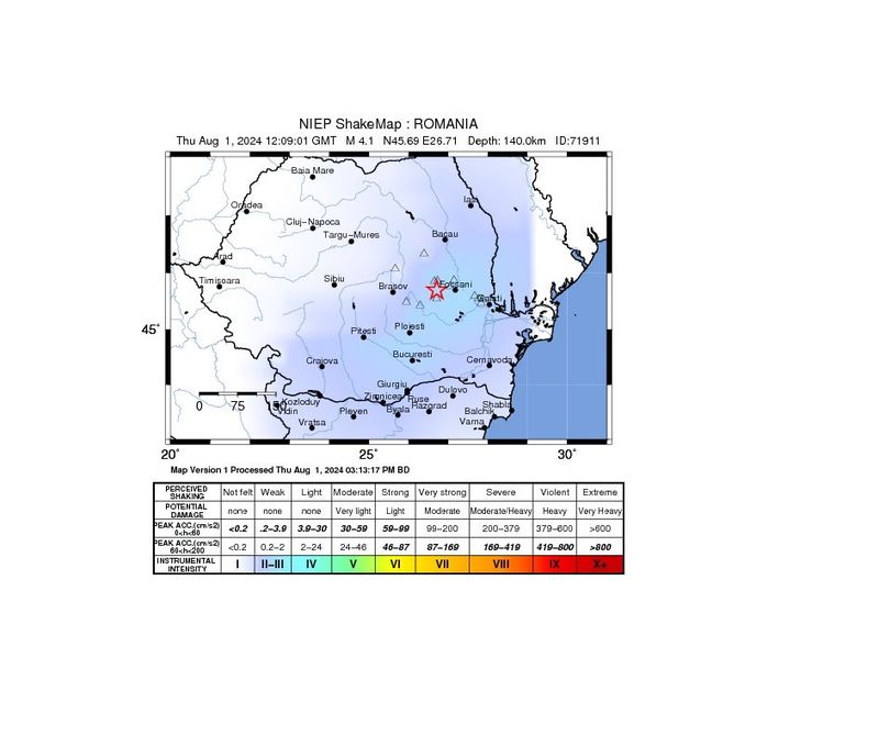 Unde s-a produs seismul
