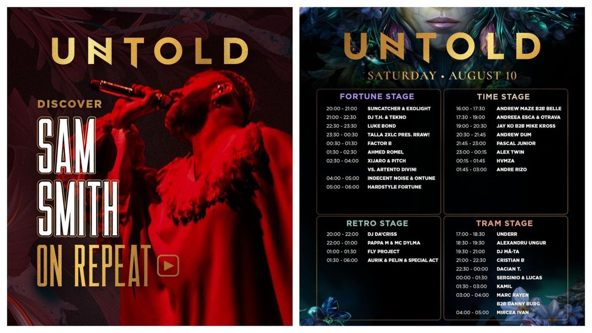 Află programul complet pentru a treia zi de UNTOLD 2024