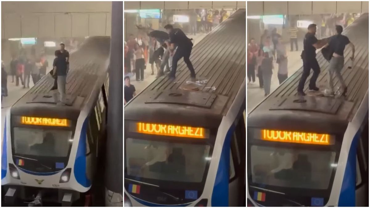 Un bărbat s-a urcat pe metru