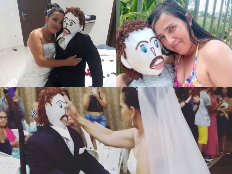 O femeie s-a căsătorit cu o păpușă de cârpă după ce a primit-o cadou!