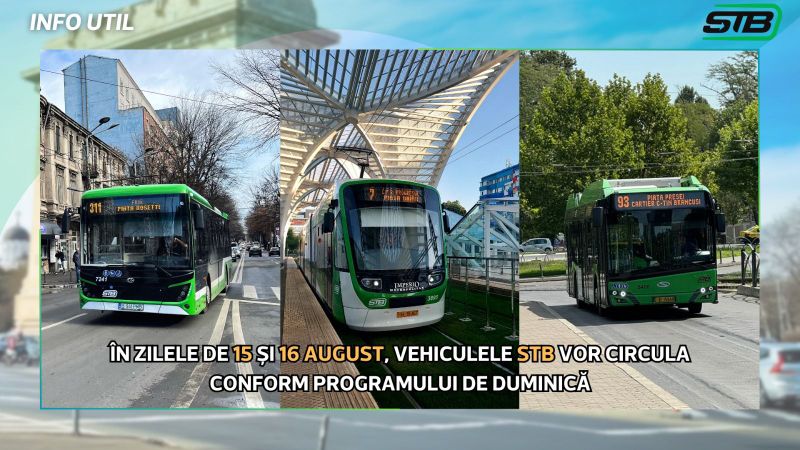 Care este programul STB de Sfânta Maria Mare?