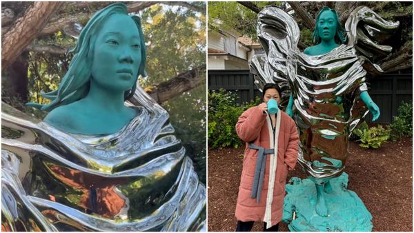FOTO. Mark Zuckerberg i-a făcut statuie &icirc;n curte soției sale. Mesajul transmis de fondatorul Facebook