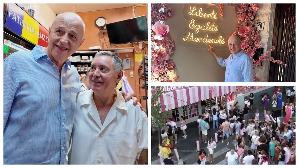 Imagini cu Mircea Geoană la o celebră patiserie din București 