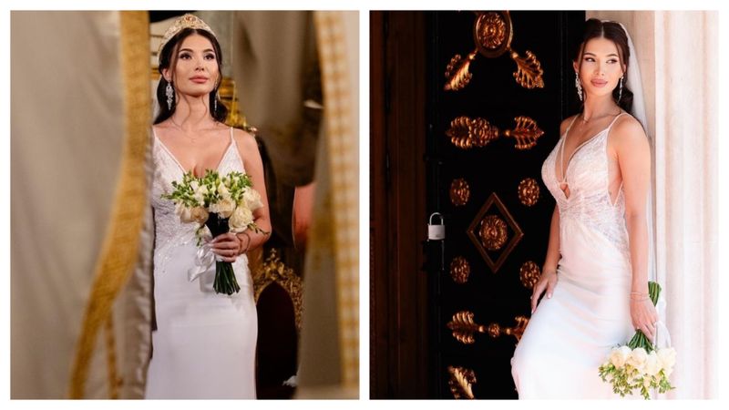 Anda Călin a arătat fabulos în ziua cununiei religioase