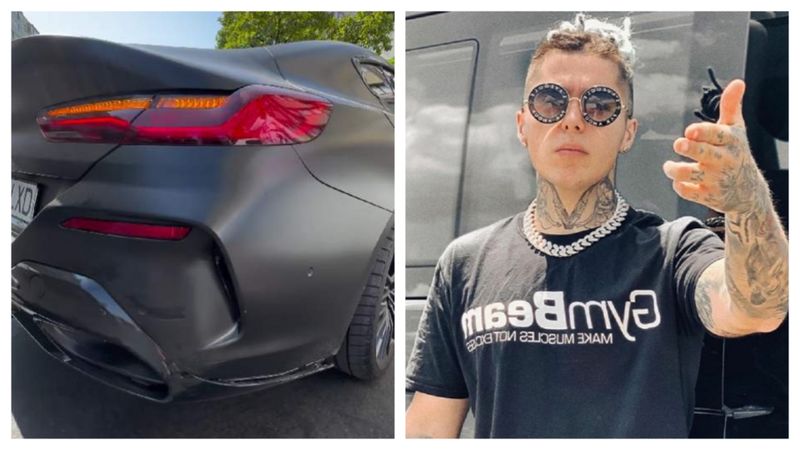 Mașina artistului nu a fost grav avariată