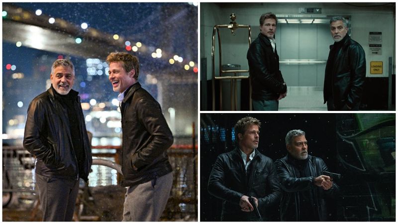George Clooney şi Brad Pitt prezintă filmul &bdquo;Wolfs&rdquo; la Festivalul de Film de la Veneţia