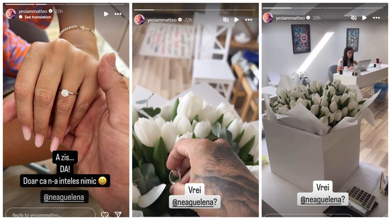 Matteo și-a cerut iubita de soție