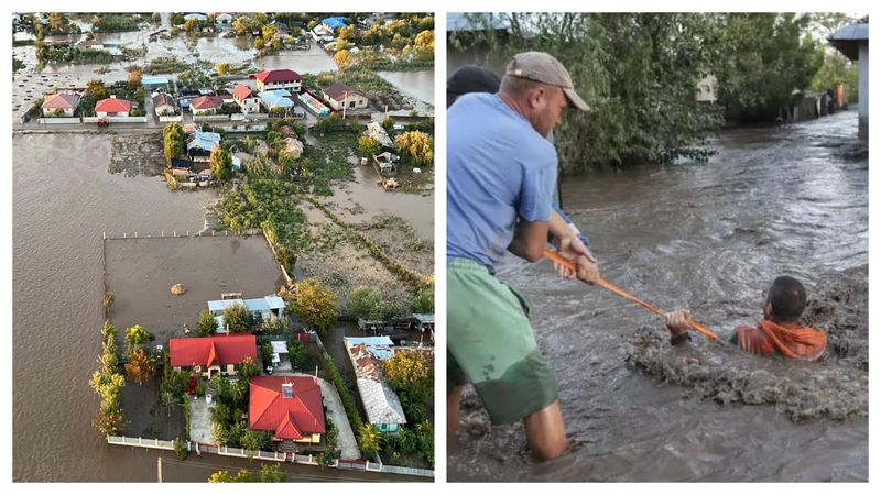 Inundații fără precedent în Galați