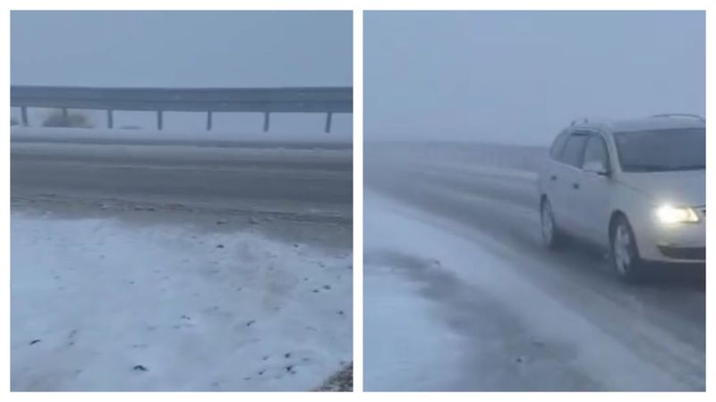 Polei și zăpadă pe Transalpina