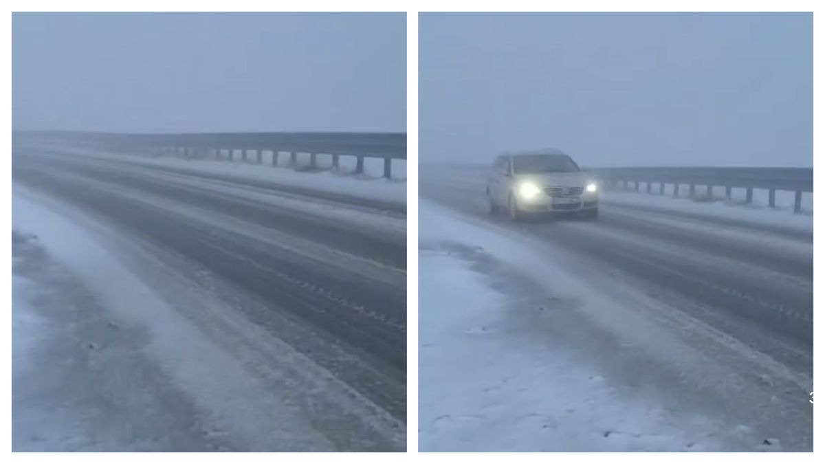 Zăpadă și polei pe Transalpina