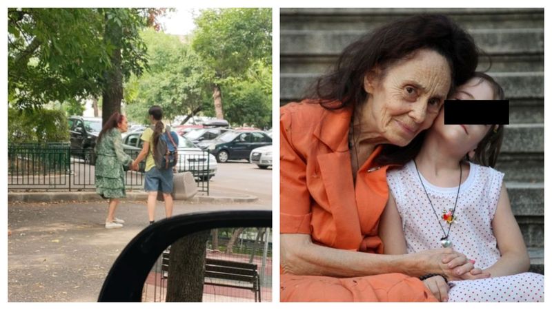 Adriana Iliescu, ajutată și susținută de fiica sa