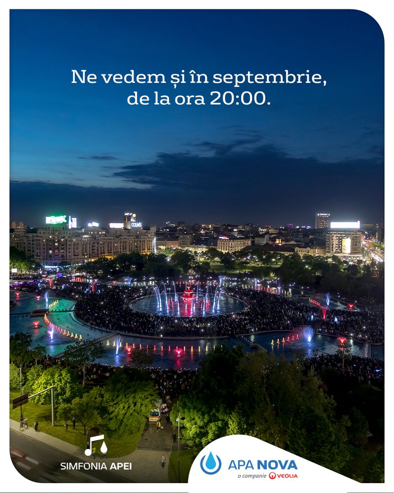 Simfonia Apei continuă cu un nou spectacol la finalul acestei săptămâni 